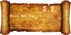 Reit Nóra névjegykártya